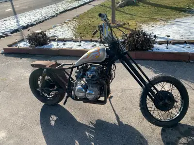 1973 Honda cb500 inline four cylinder Springer front end Cool chopper project bike Have a nice 4 int...