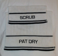 Bathroom Decor 2pc Towel Set SCRUB & PAT DRY, Apt9 Brand