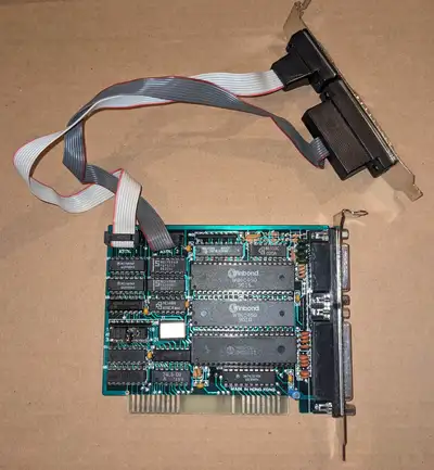8-Bit ISA Multi IO Card w/ 2 Serial, 1 Parallel and 1 Game Port, View more