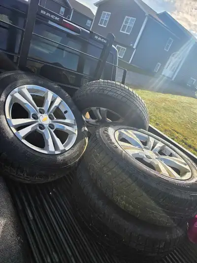 I have 4 snow tires on rims in good shape that came off a equinox won't fit my vehical reason for sa...