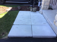 Replace concrete slabs with aggregate. 