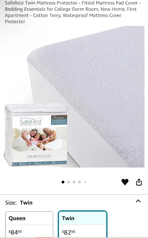 Twin Mattress Protector - Fitted Mattress Pad Cover in Bedding in Oakville / Halton Region - Image 2