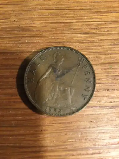 Collector coin- 1933 Half Penny, View more