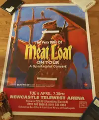MEAT LOAF TOUR POSTER ORIGINAL 1999!! 39 1/4 X 55 INCHES!! RARE!