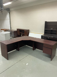 3 Piece Mahogany Corner Desk