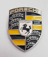 Porsche Hood Emblem Crest P/N 90155921020 - Yellow