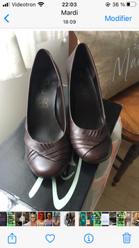 Chaussures en cuir brun grandeur 7