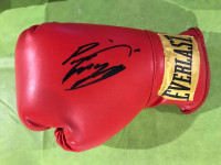 Boxing signed gloves and signed boxing mitt