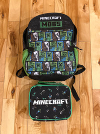 Minecraft Backpack and Lunch Bag