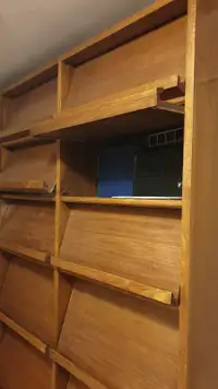 Amazing giant solid wood bookcase/shelving unit