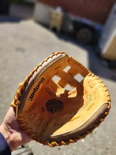 baseball gloves in good shape., View more