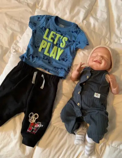 Reborn Baby Boy Doll with extra outfit 18”, View more