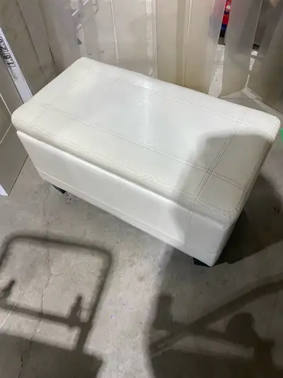 White Storage Ottoman, View more