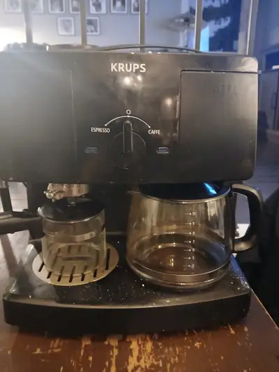 Selling a Krups espresso and caffe machine. It's in used condition but still works great for making...