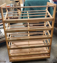 Wooden Bakery Rack with Sneeze Guard