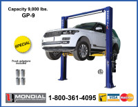 GP9 2 Post Car Lift 9000Lbs MONDIAL New / Warranty / QUALITY