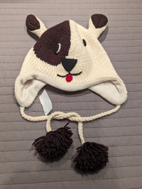 An adult-size animal toque with ties