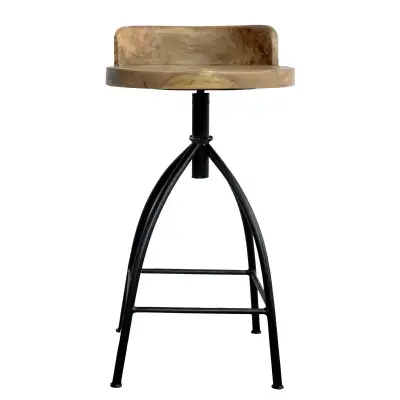Swivel Solid Wood & Metal Counter Stool, View more