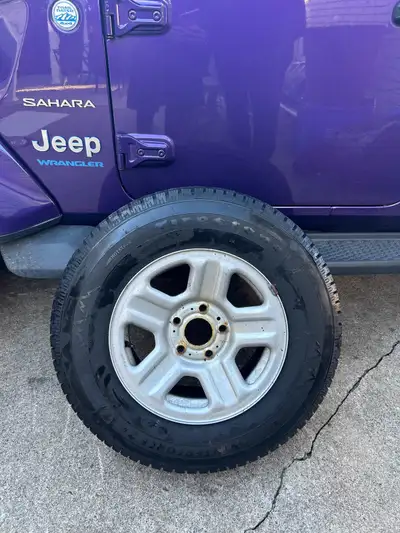 NEW FIRESTONE WINTER TIRES ON RIMS WITH SENSORS ! Was on a 2017 Jeep Wrangler I’m sure they will fit...