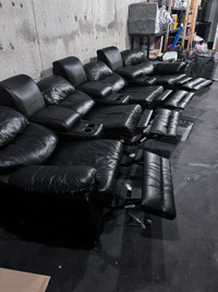 GENUINE LEATHER THEATER COUCH