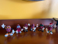 6 Vintage California Raisin Grapes Figurines PVC 80's Toys