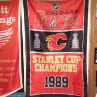 BANNIERE DRAPEAUX LNH Calgary FLAMES NHL FLAG BANNER