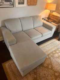 Grey Sectional Sofa with Pull-Out Twin Bed - PICK UP TODAY