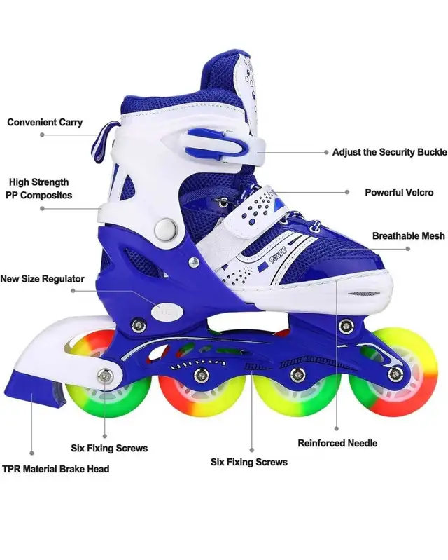 Adjustable Inline Skates in Skates & Blades in Markham / York Region - Image 4