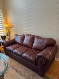 Leather Couch Set - 3 seater and loveseat