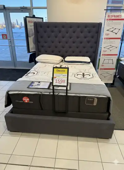 HIGH QUALITY BED FRAME. NO CENTER SUPPORT BEAMS. NEED TO GO!!! 647-268-0965 OPEN TO NEGOTIATE