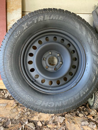 Snow tire rims and tires