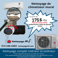 nettoyage air climatisé mural / thermopompe murale