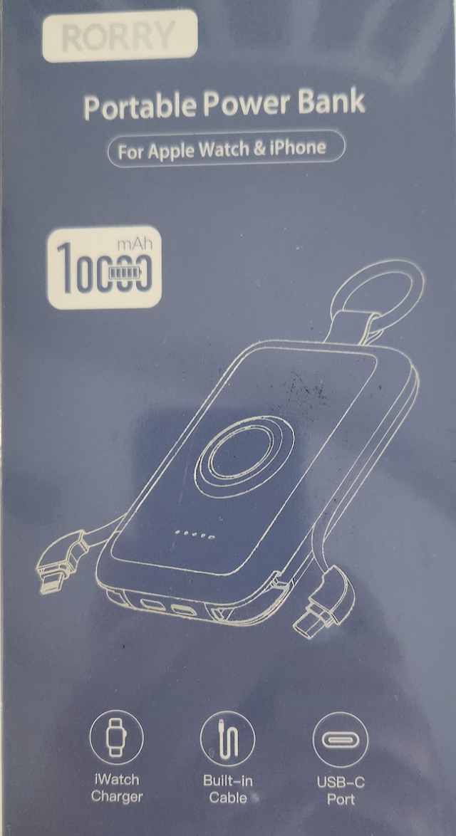 New, RORRY Portable Charger, 10000mAh, For iPhone & Apple Watch, in General Electronics in City of Toronto - Image 6