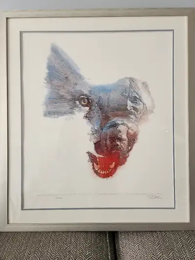 Limited Edition Lithograph by David Grove Never Cry Wolf signed, View more