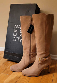 Naturalizer suede leather boots  (wide calf)