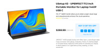 USetup K3 - UPERFECT 17.3 Inch Portable Monitor for Laptop 1440P