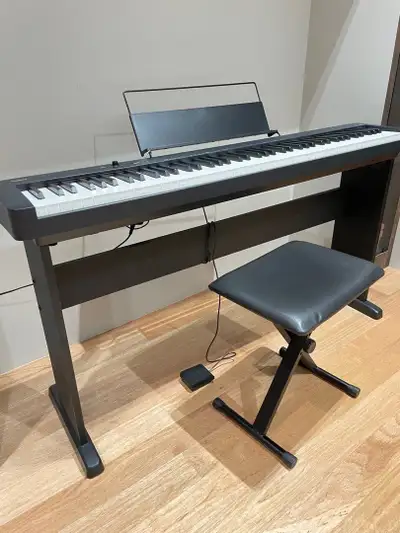 Casio CDP-S100 Piano w Stand, Pedal, Bench (88 Weighted Keys), View more