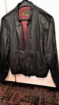 Mens Leather Jacket black size 38 small brampton