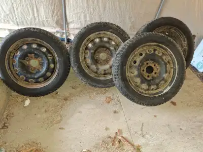Winter tires & rims from a 2018 honda civic touring used, fair condition.
