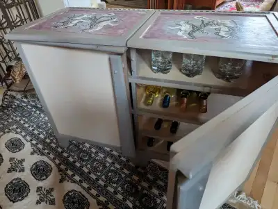 Handcrafted Original Stereo Wine Liquor Cabinet Juluka Savuka Jo, View more