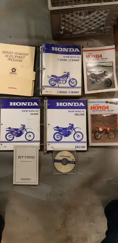Owner's - ST1100 2001 EN Owner's $15 Service: - XR250R 1981-82, XR500R factory $25 - all other manua...