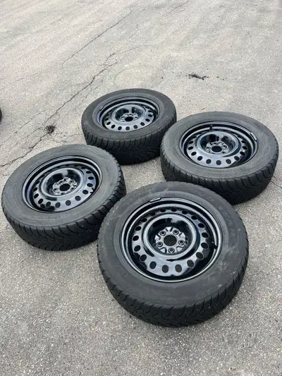 I have a set of rims and tires off a 2018 Toyota Highlander. 245/60/18 good year winters with good t...
