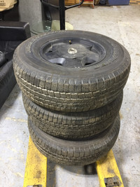 3 summer tires 245/75R16 w aluminium mags 16" for unknown Americ