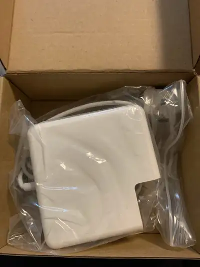 Have new laptop chargers for MacBook, HP, Dell, surface pro. Ranging from $30 - $140 HP laptop blue...