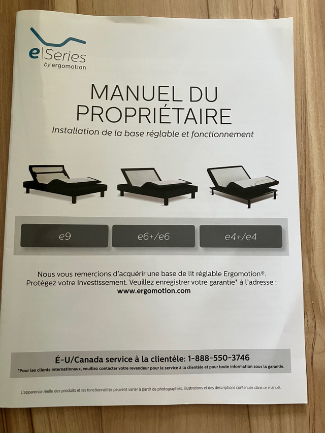 LIT ÉLECTRIQUE ERGOMOTION E4+ dans Lits et matelas  à Longueuil/Rive Sud