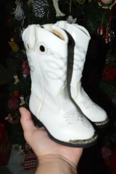 Toddler Cowboy Boots - White - Size 5, View more