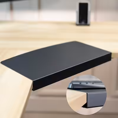 VIVO 17 inch Corner Desk Connector Platform for Mounting Under-Desk Keyboard Trays on L-Shaped Works...