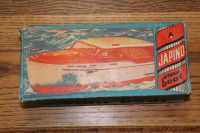Vintage 1960s Japind "QUEEN MARY" Tin Litho Steam "Pop Pop" Boat