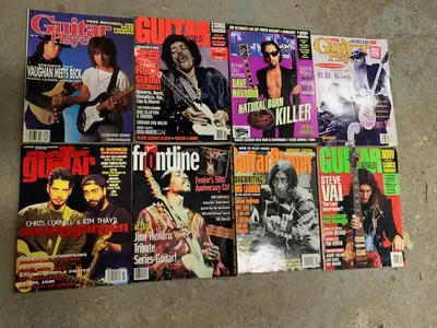 8 Guitar Magazines - Vintage Rock Magazines in great shape, View more