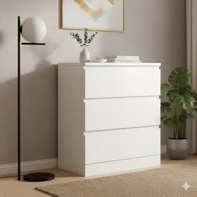 Brand new Modern White 3-Drawer Storage Cabinet60*40*70.6 cm70$", View more